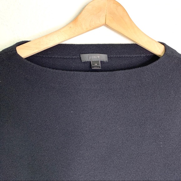 J. Crew black subtle boat neck merino wool sweater - Picture 4 of 8